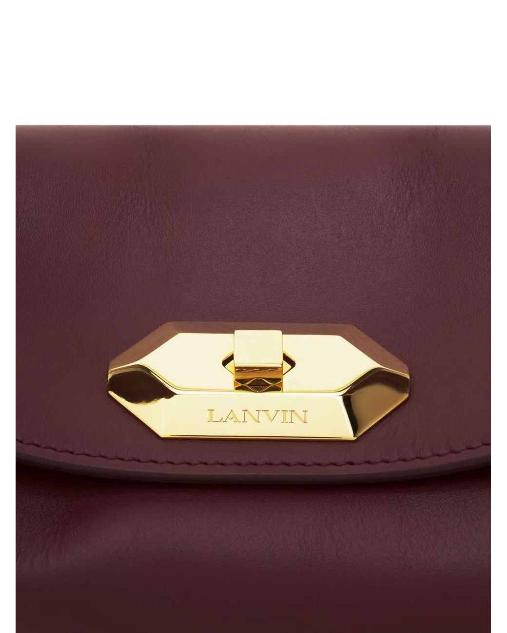 Lanvin Purple Sac Compagnon Leather Shoulder Bag