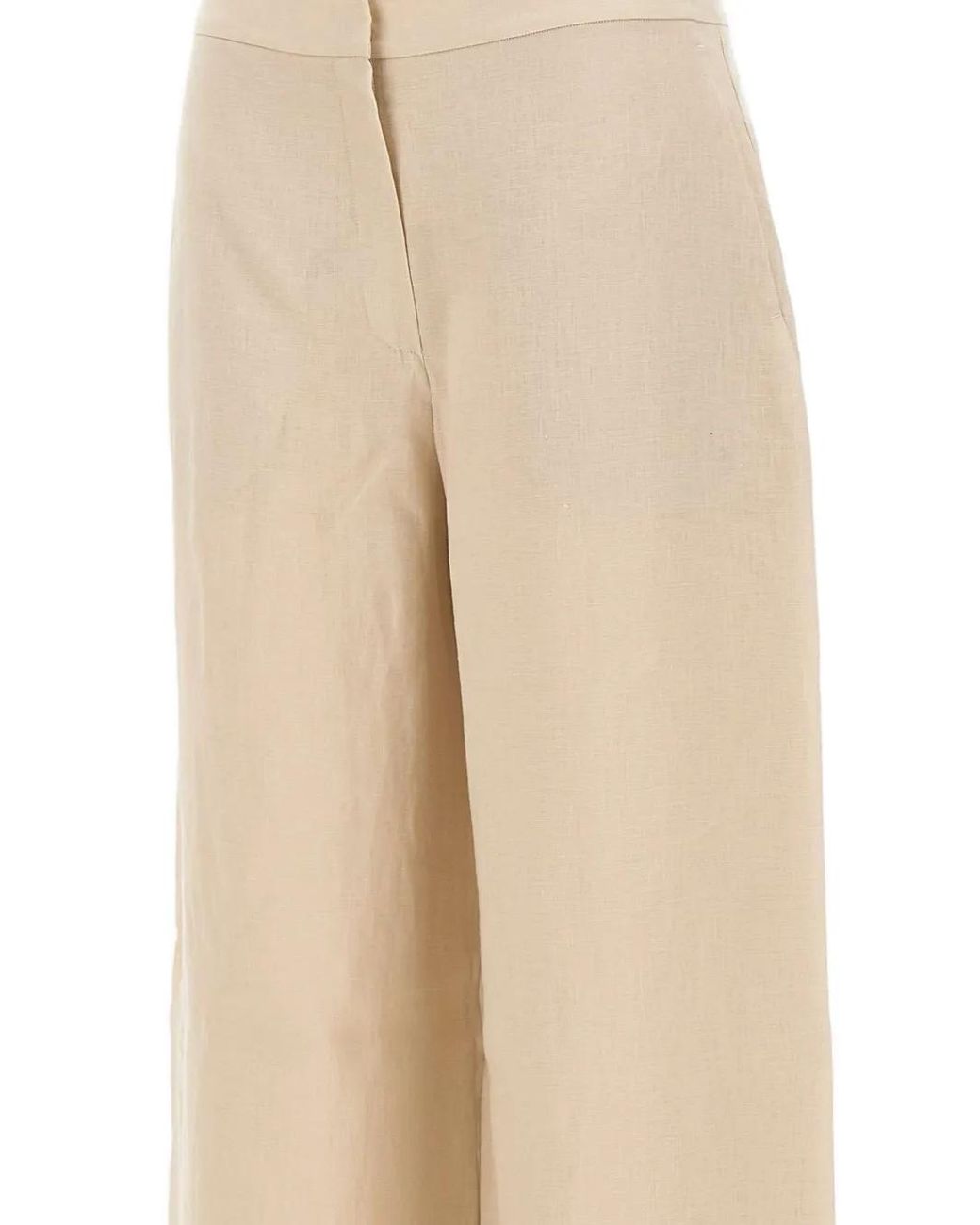 Max Mara Natural Tapioca Palazzo Trousers