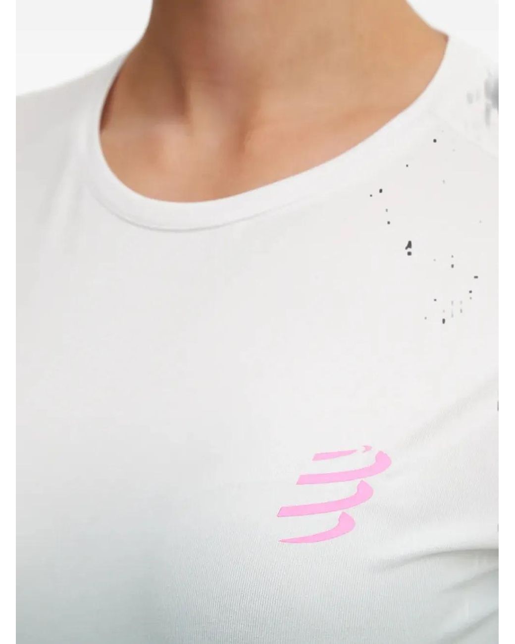 Compressport White Gradient-Effect T-Shirt