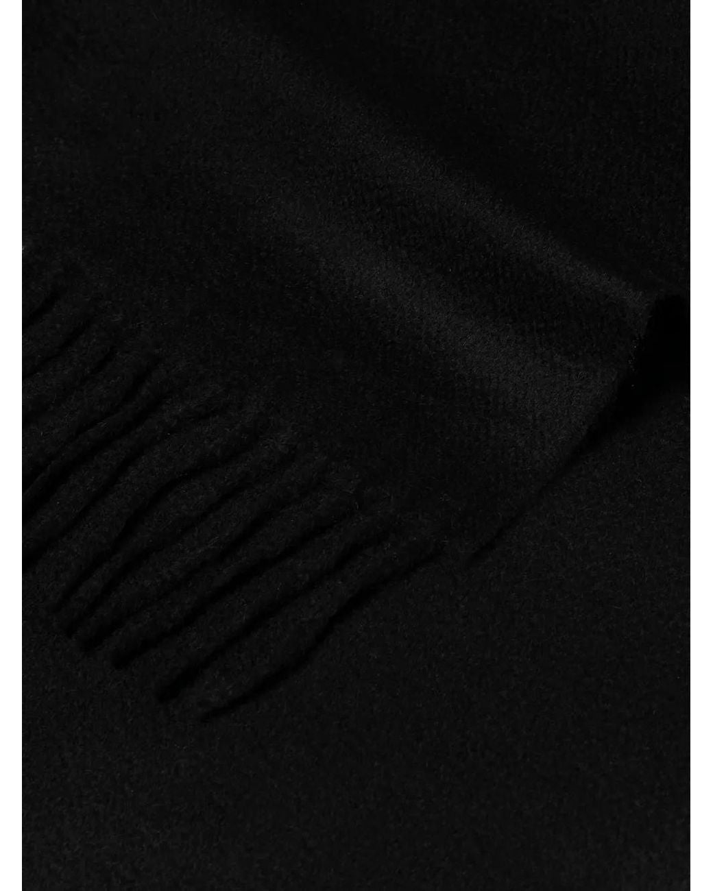 Sunspel Black Fringed-Hem Scarf for men