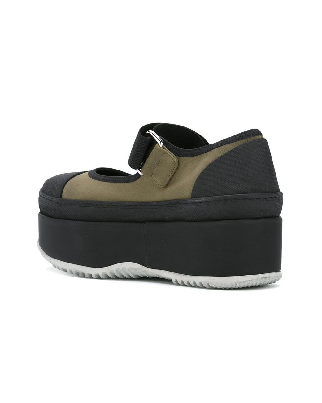 Marni Platform Mary Jane Sneakers in Green | Lyst