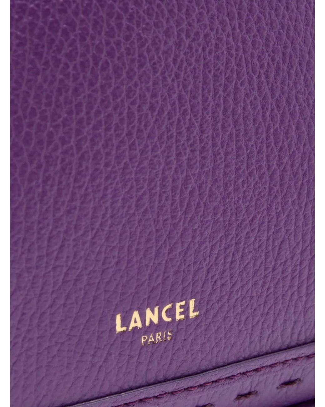 Lancel Purple Premier Flirt Chain Clutch Bag