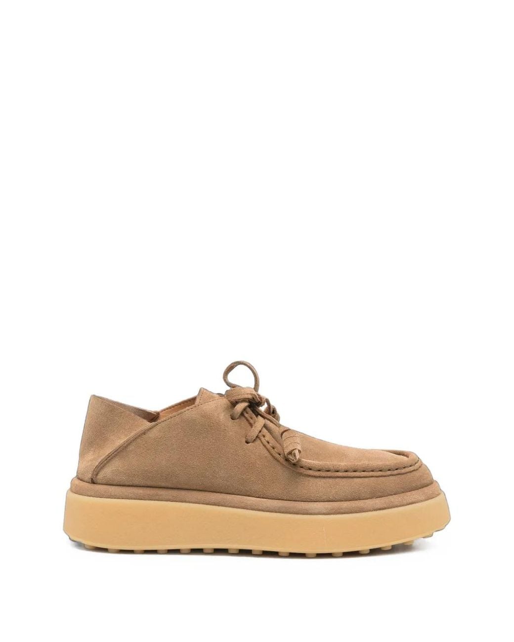 Tod's Brown Suede Platform Lace-Up Shoes