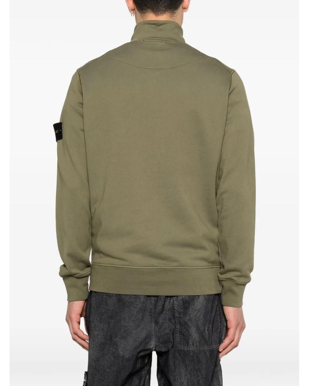 Stone Island Green 6100070 Organic Cotton Fleece Sweatshirt for men