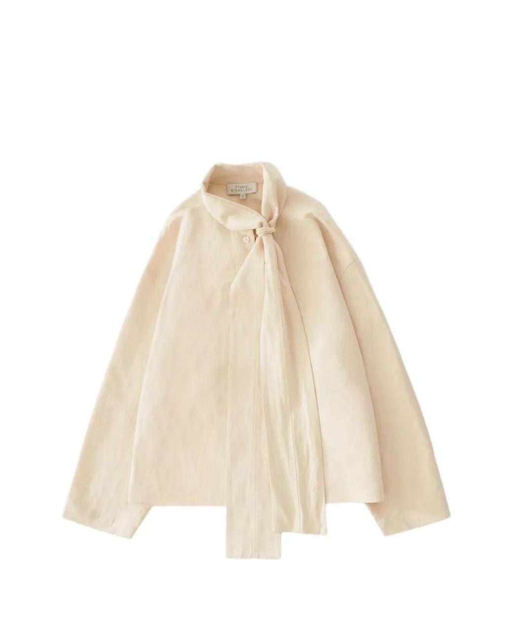 Studio Nicholson Colt Blouse Met Strik in het Natural