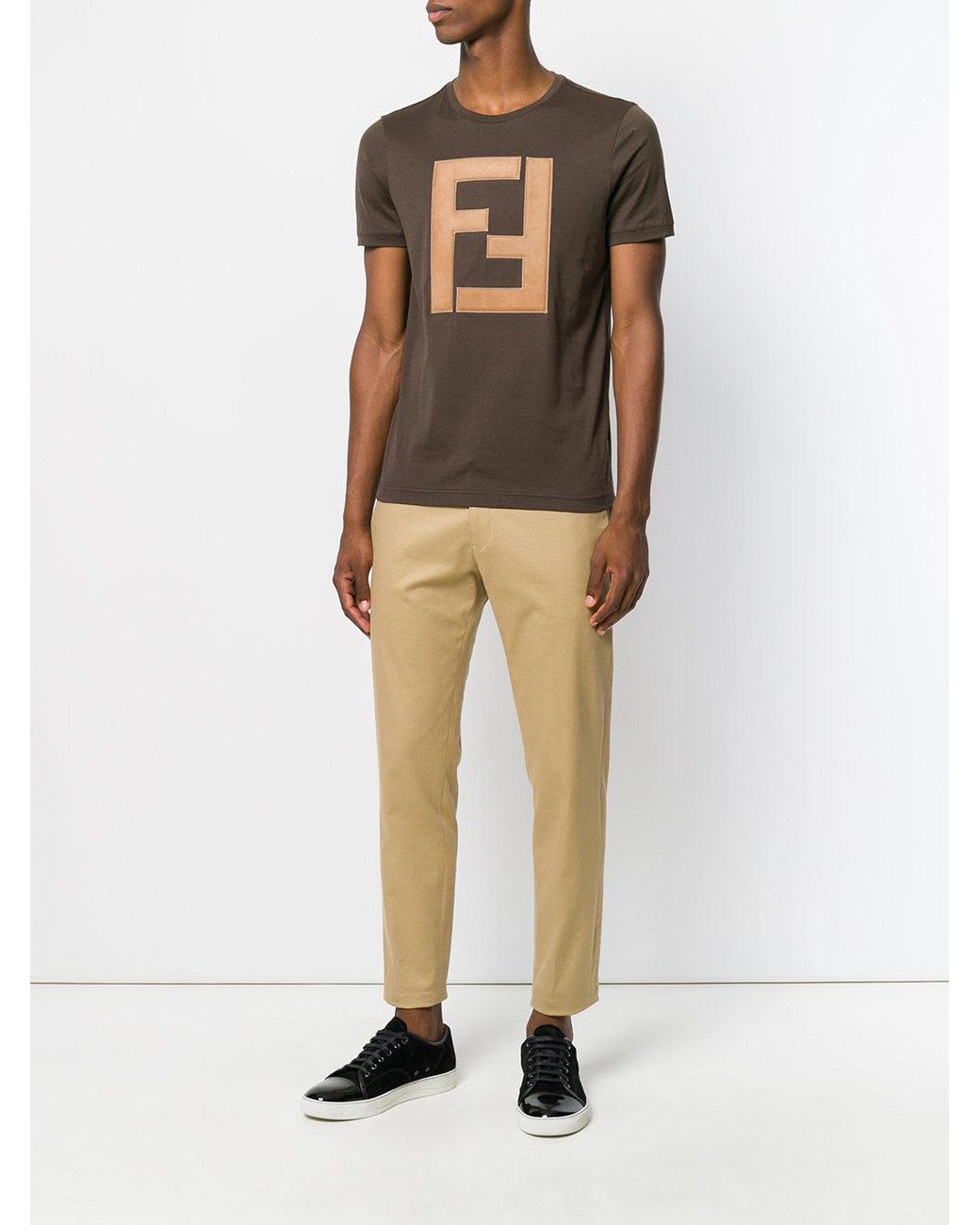 Tシャツ・カットソー FENDI Men T Shirts FW1307ATEE Brown T-shirt Fendi Brown size XS International in Cotton - 46031101