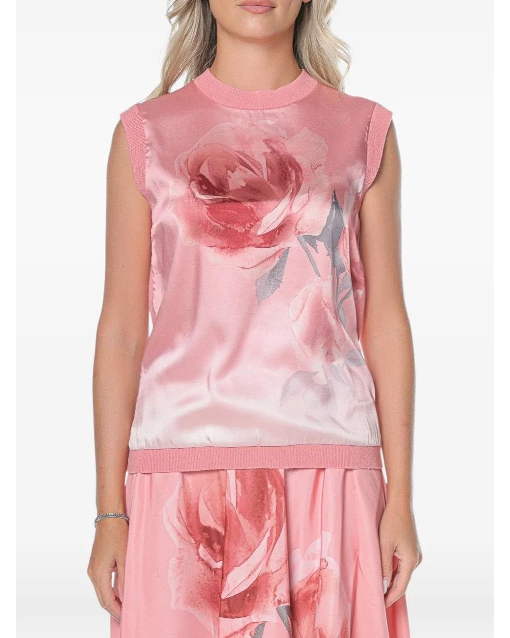 Ted Baker Red Floral-Print Lysia Tank Top