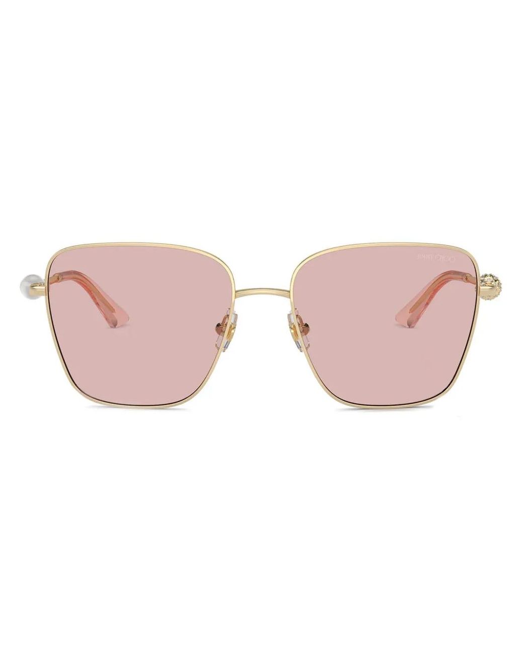 Jimmy Choo Pink Square-Frame Sunglasses