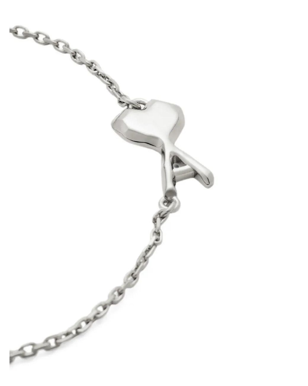AMI Metallic Bracelet En Laiton Martelé Ami De Cœur