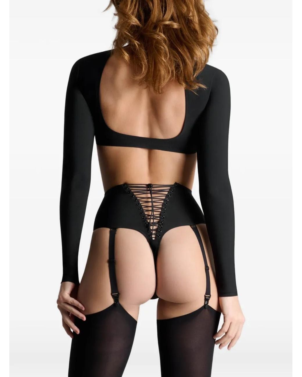 Maison Close Black Nuit Infinie High-Waisted Briefs