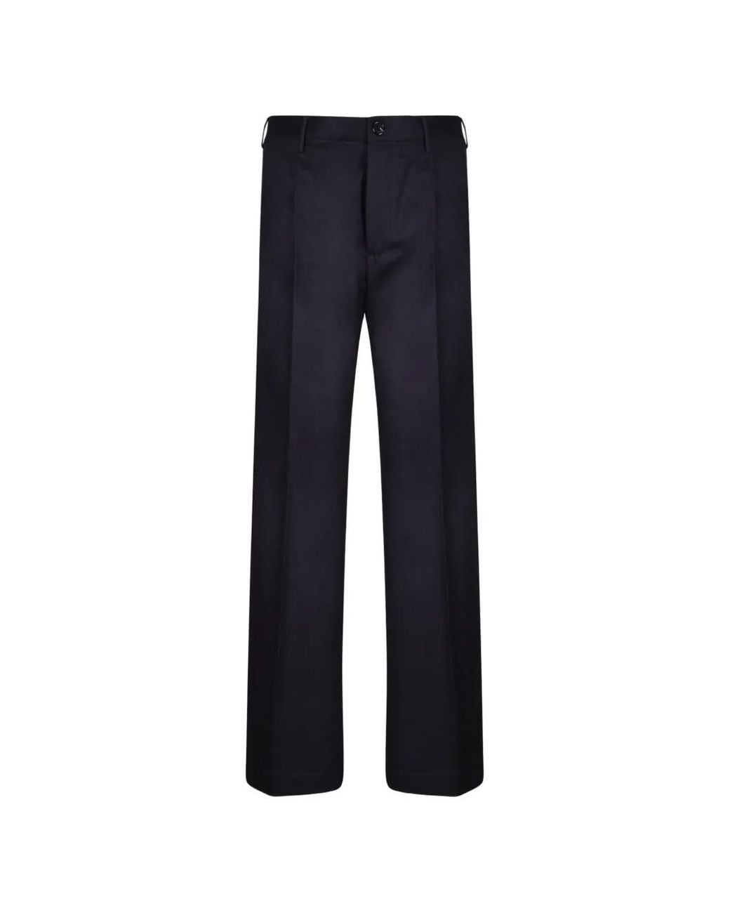 Incotex Blue Pressed-Crease Tailored Trousers for men
