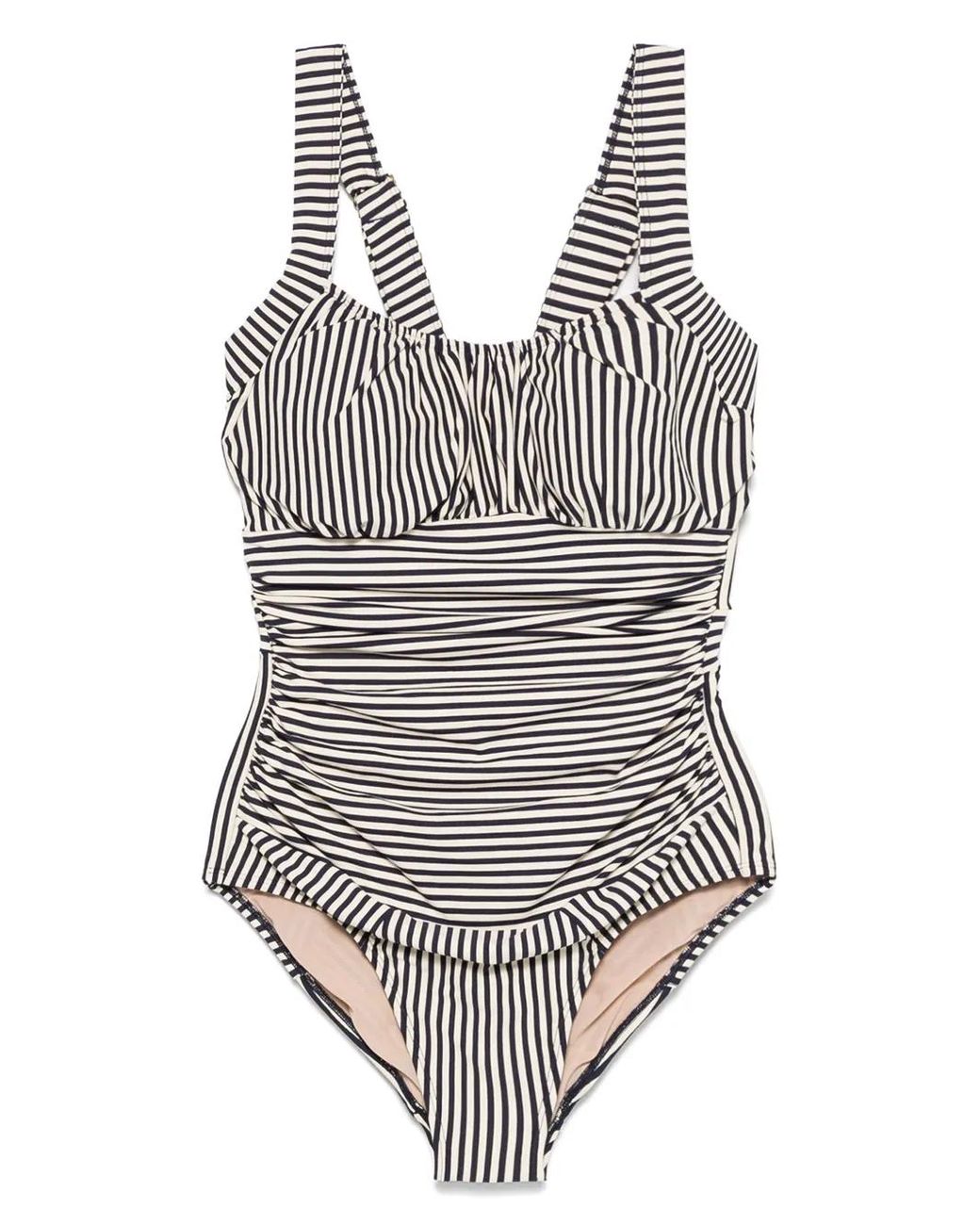 Marlies Dekkers Gray Striped Swimsuit
