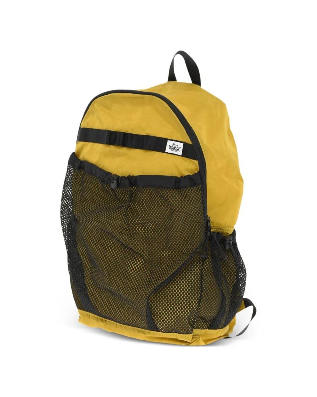 Woolrich Yellow Ripstop Mesh Backpack for men