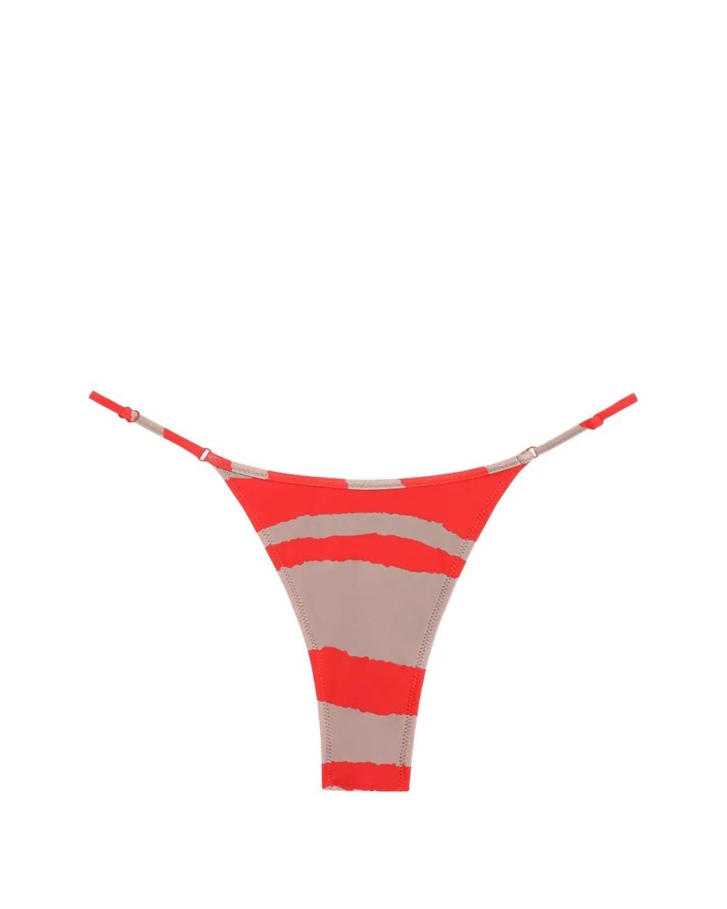 Tropic of C Red Luna Zebra-Print Bikini Bottoms