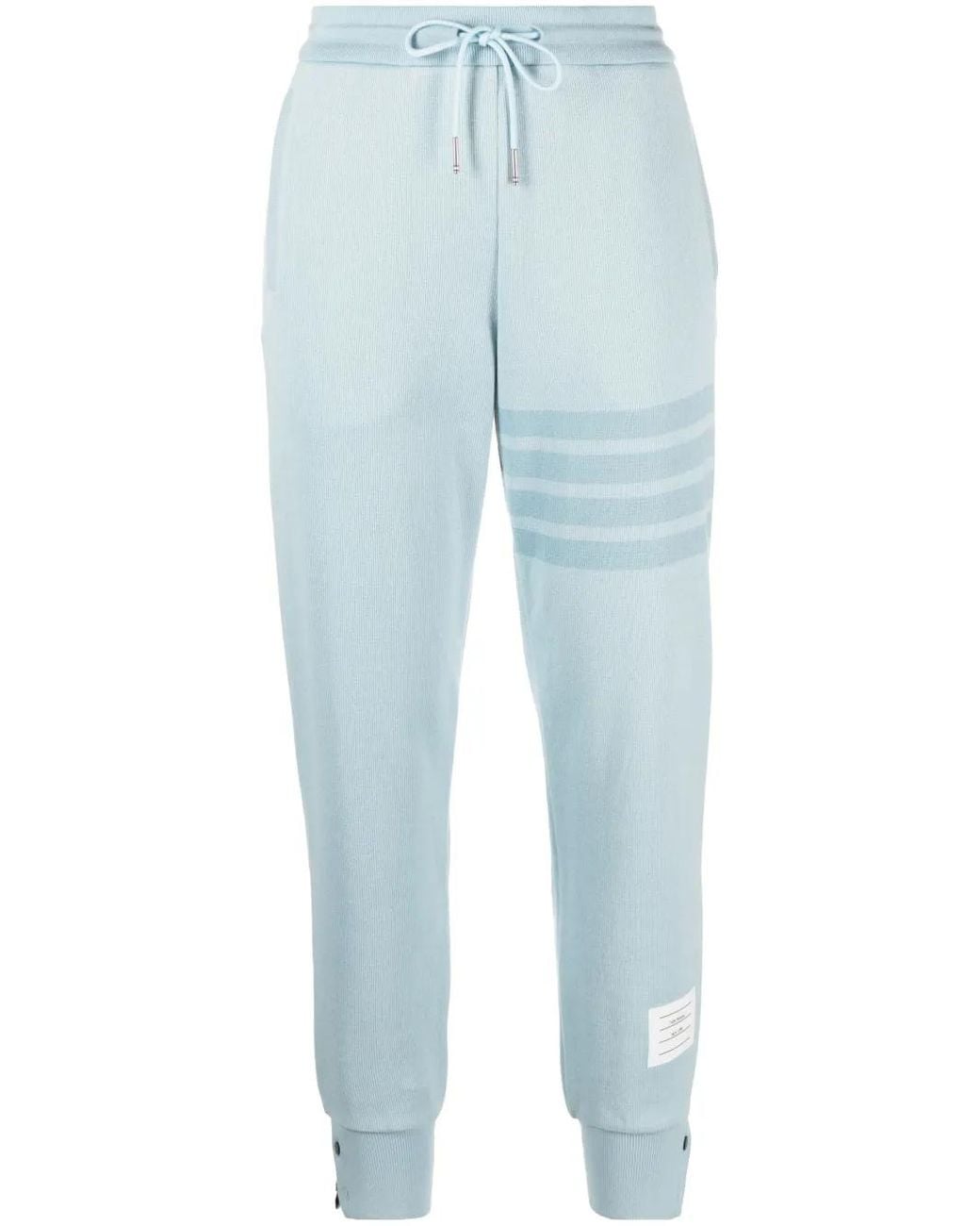 Thom Browne Blue Light Cotton Track Pants
