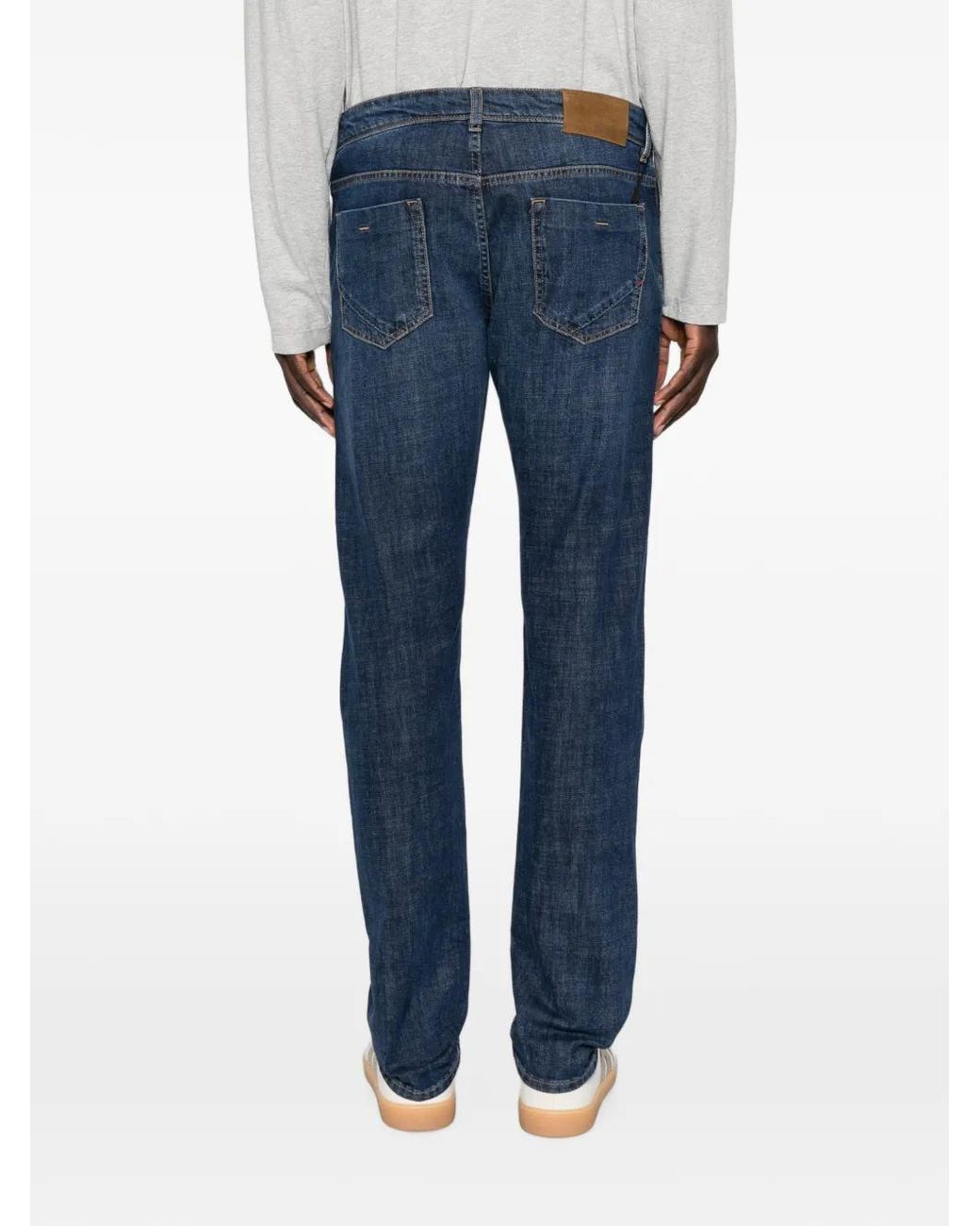 Incotex Blue Straight-Leg Jeans for men