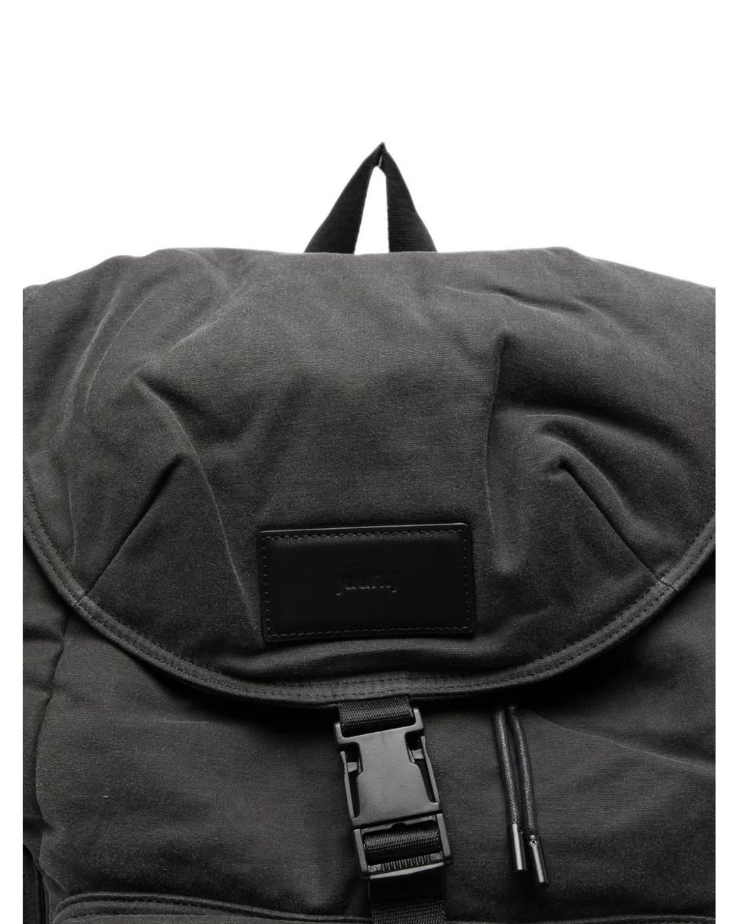 Juun.J Black Multi-Pocket Buckle-Fastening Backpack