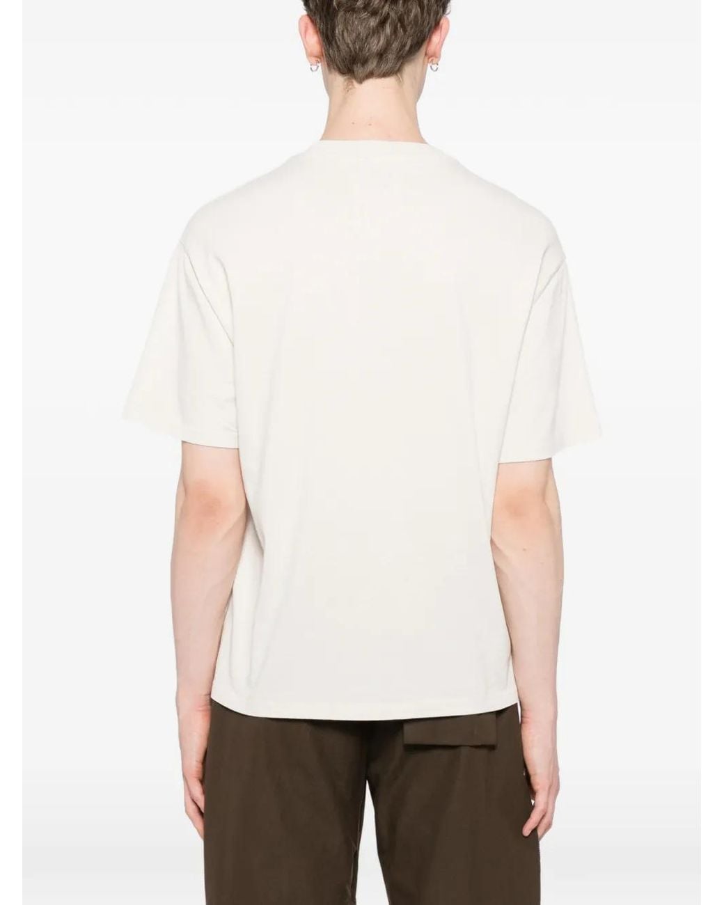 Melt White Cotton Printed T-Shirt for men