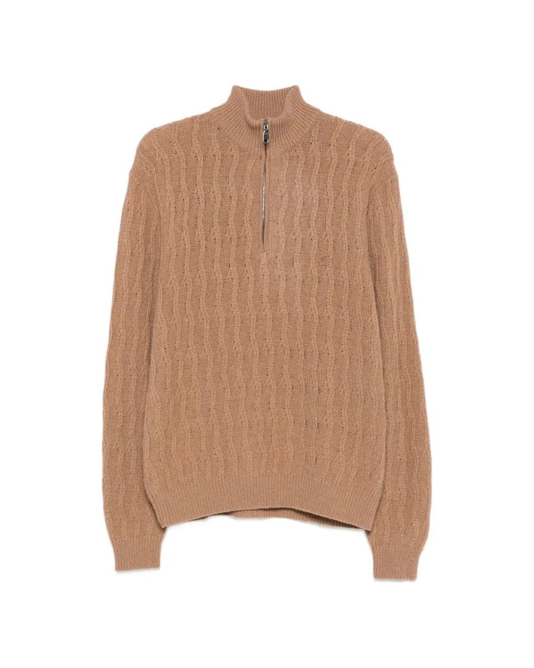 Etro Natural Quarter-Zip Sweater for men