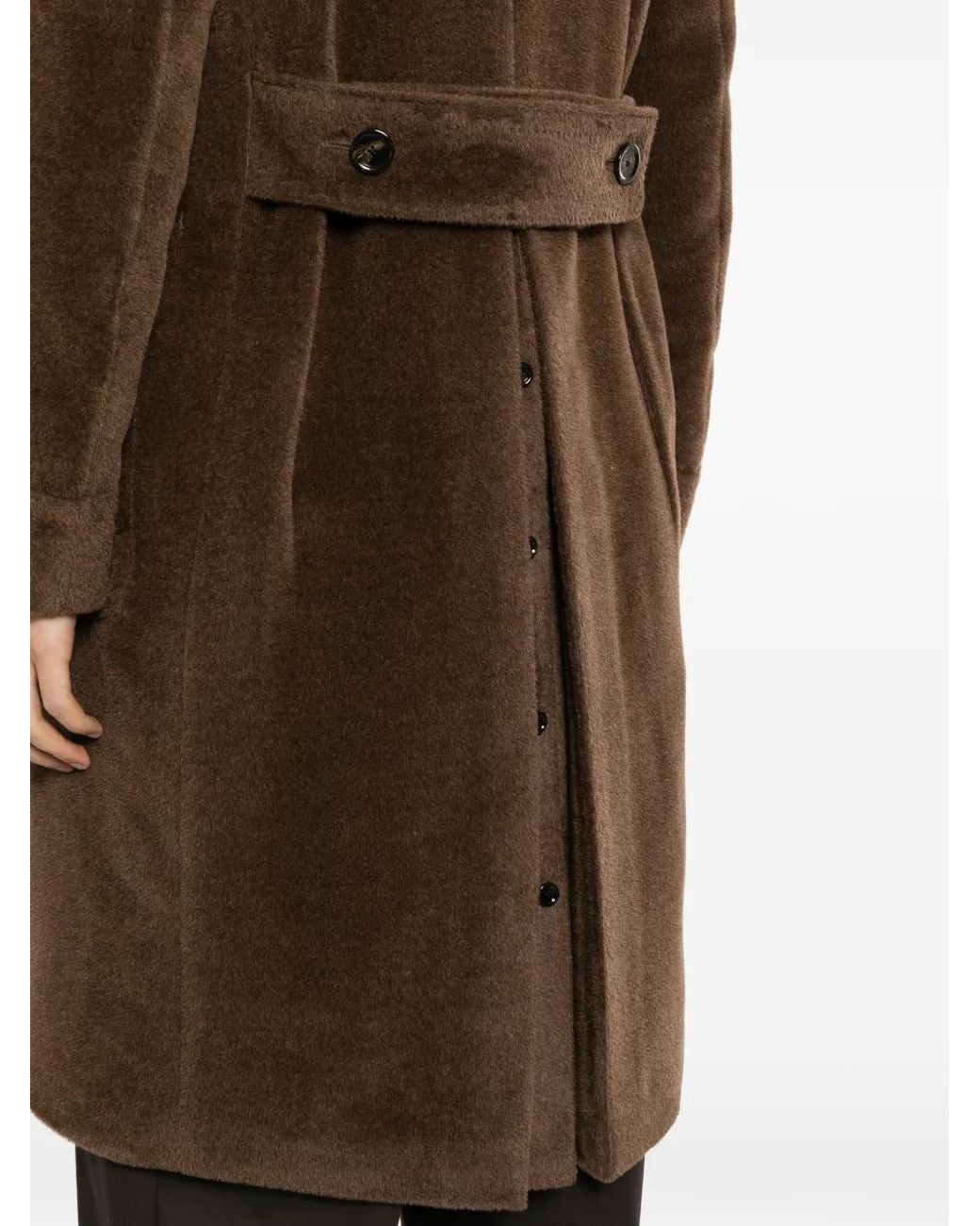 Lardini Brown Double-Breasted Coat for men
