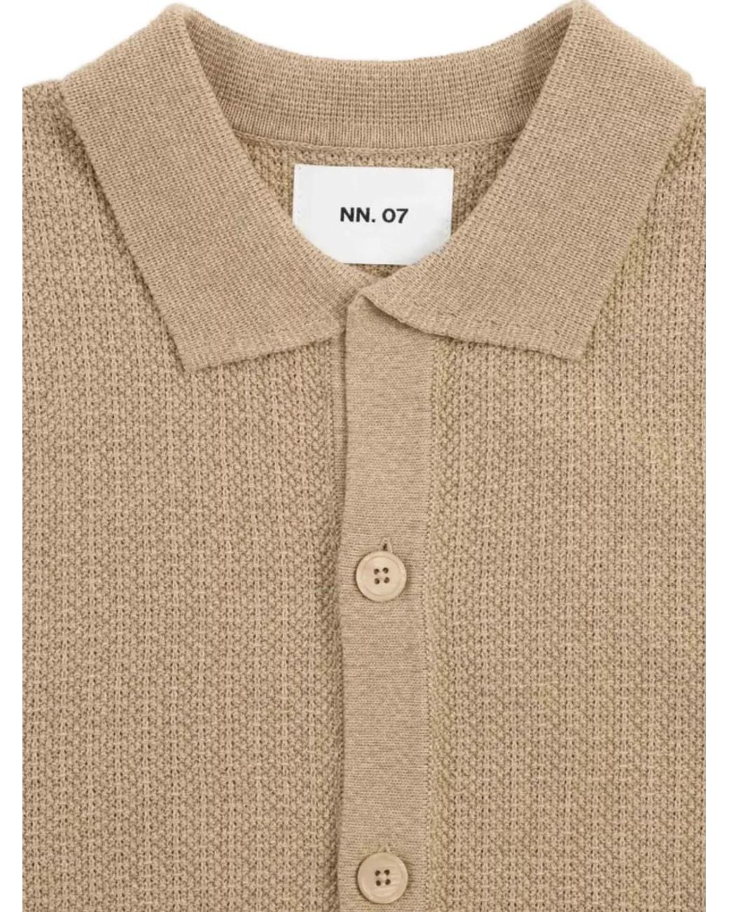 NN07 Natural Ares Knitted Shirt for men