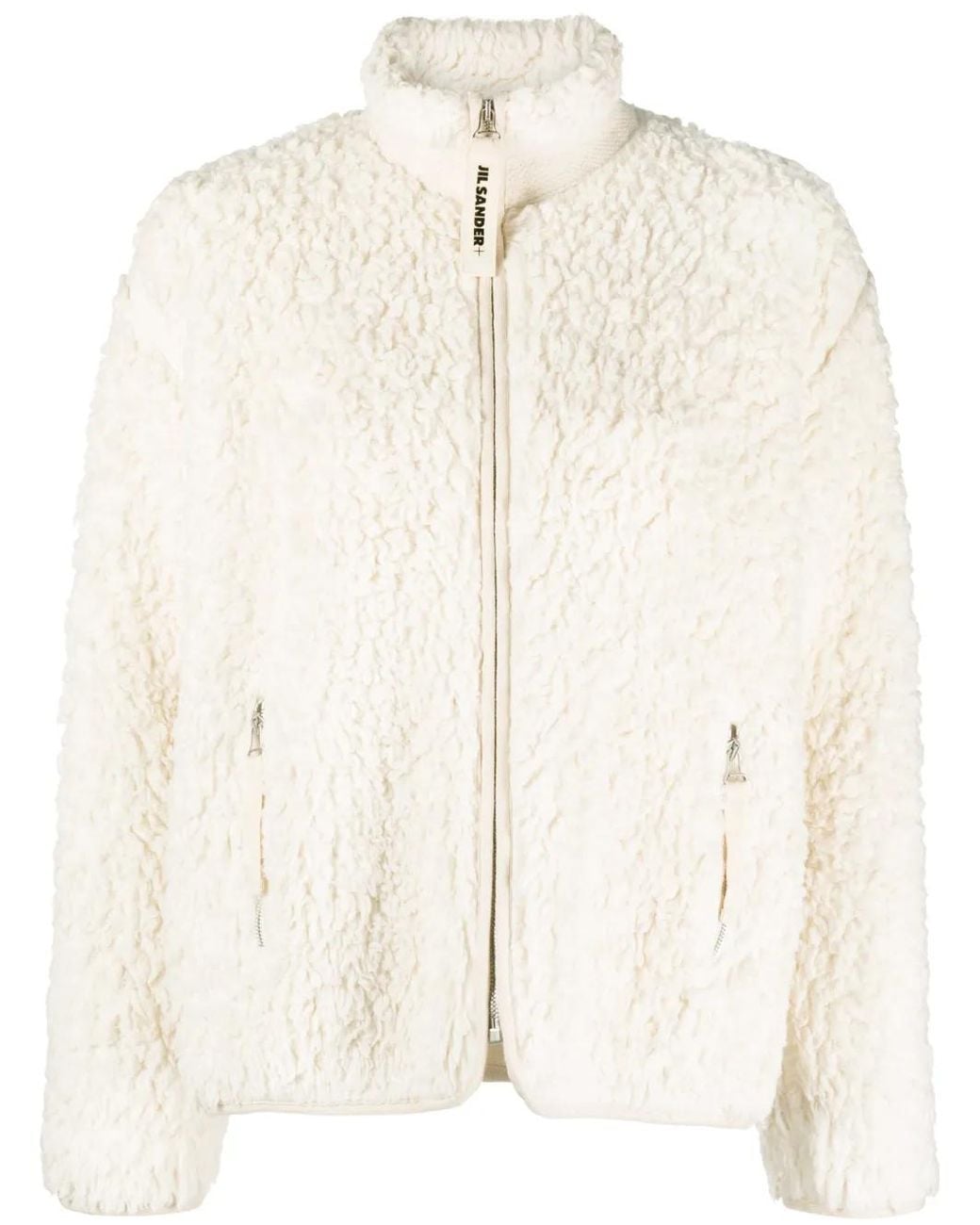 Jil Sander Fleece Sweater in het Natural