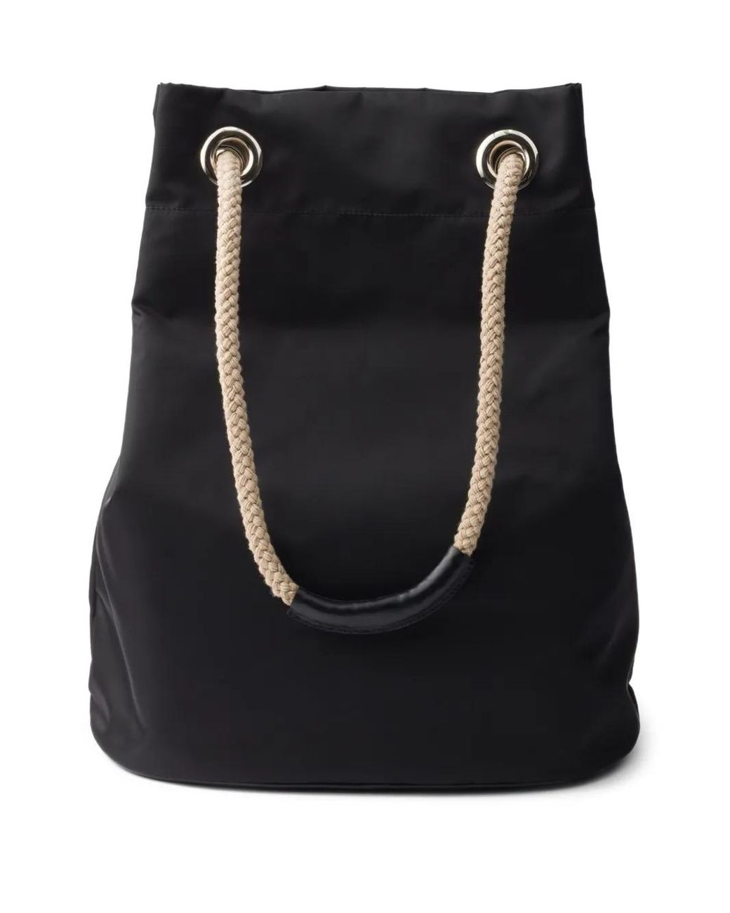 Prada Black Re-Nylon Tote Bag With Drawstring for men