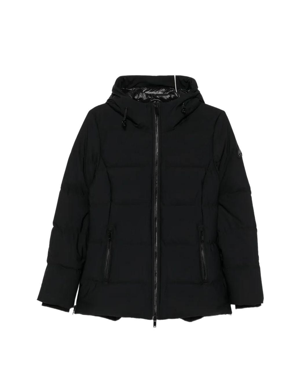 Moose Knuckles Black Quilted Hooded Jacket