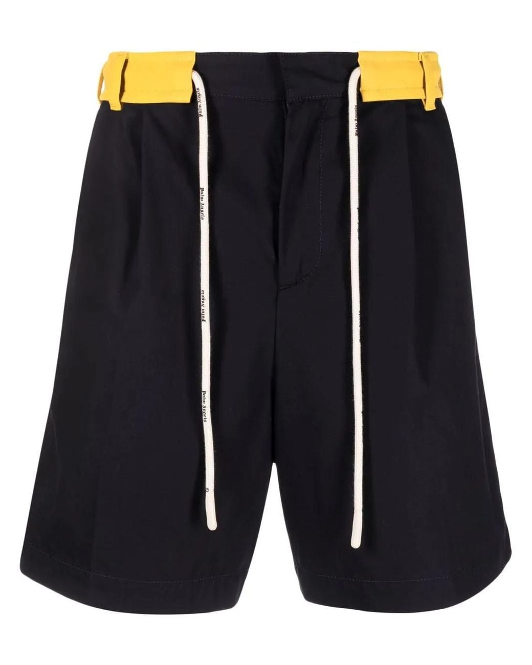 Palm Angels Blue Drawstring Tailored Shorts for men
