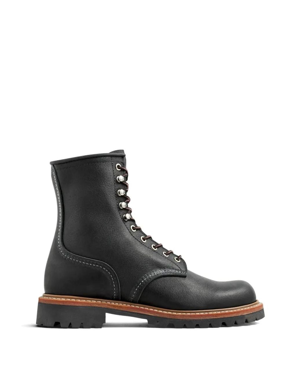 Red Wing Black Logger Leather Boots for men