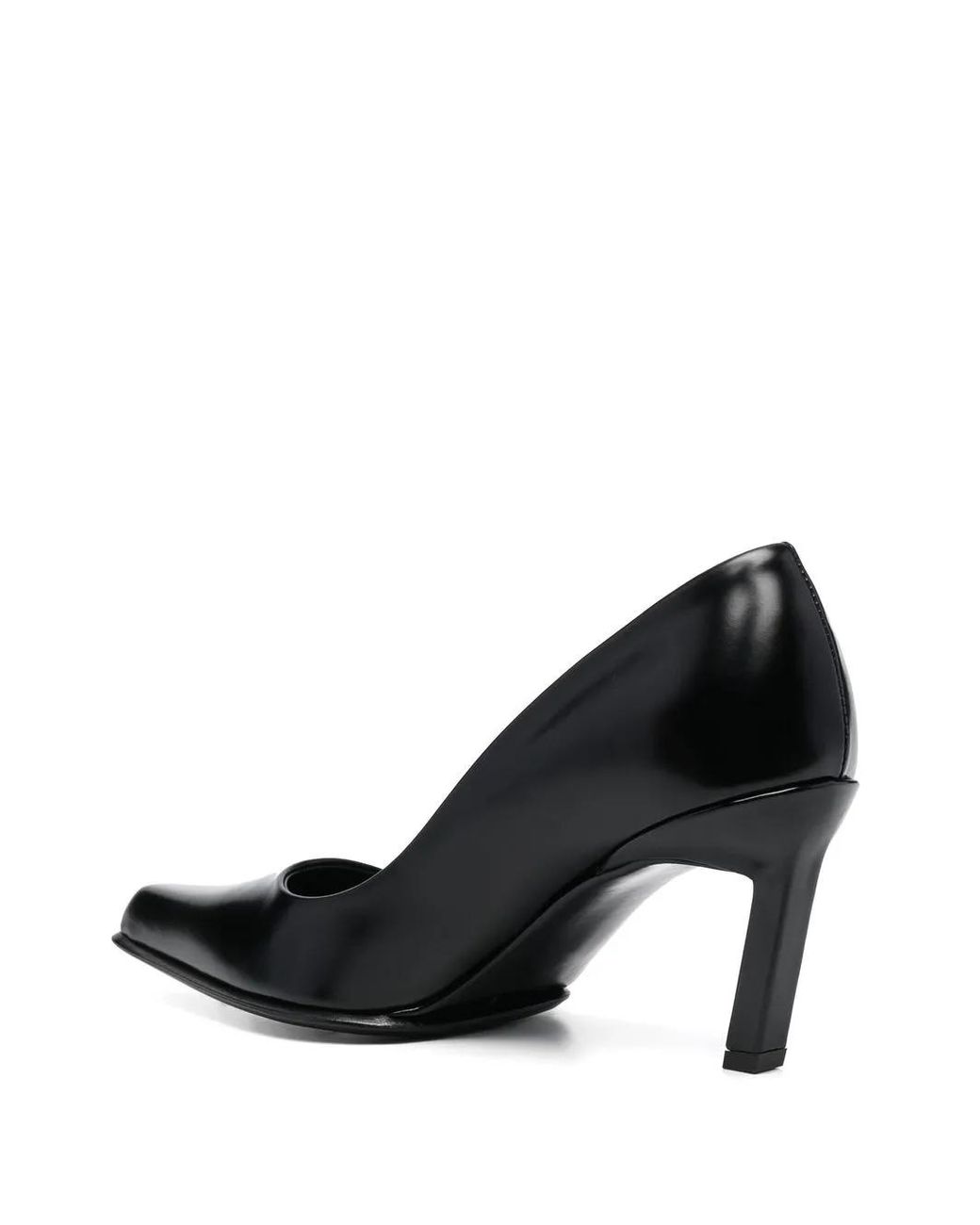 Raf Simons Black Lea High-Heel Pumps
