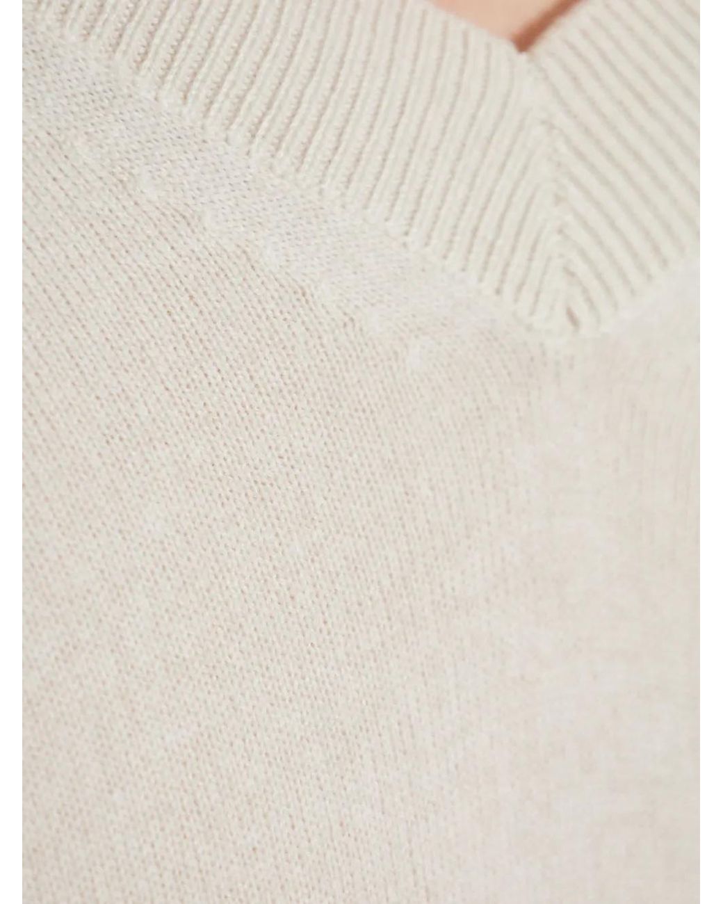Eleventy White V-Neck Jumper for men