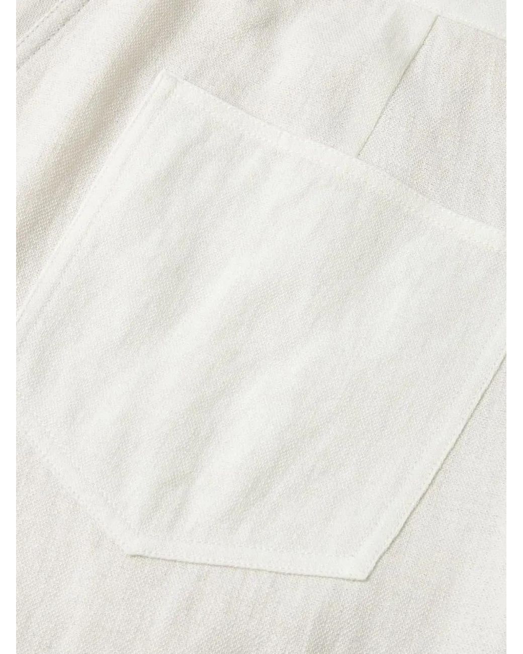Shanghai Tang White Tang Textured Flared Trousers