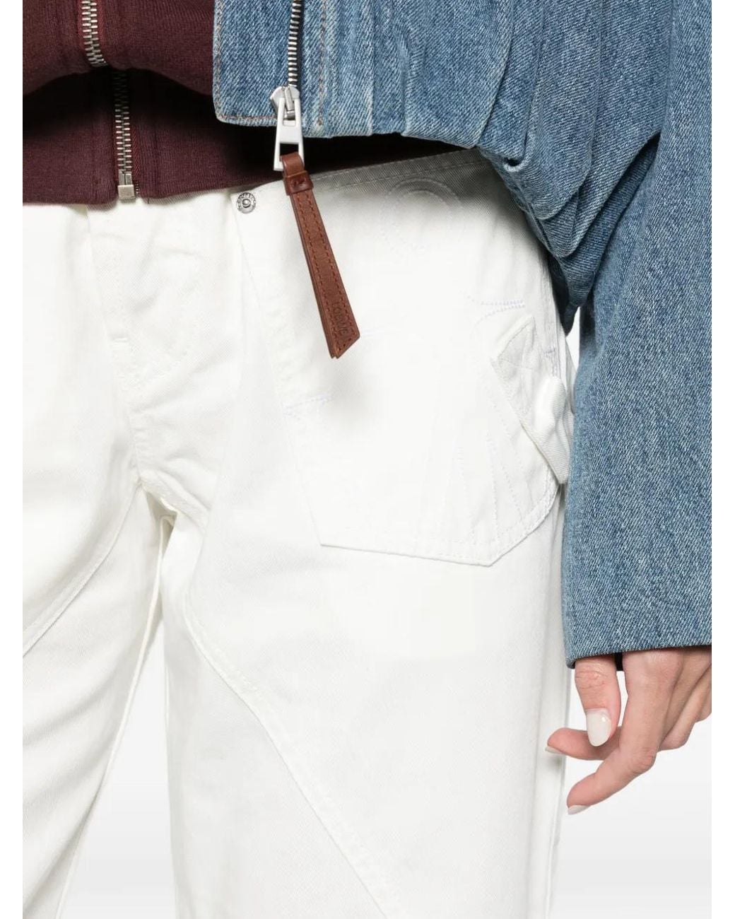 J.W. Anderson White Twisted Workwear Denim Jeans
