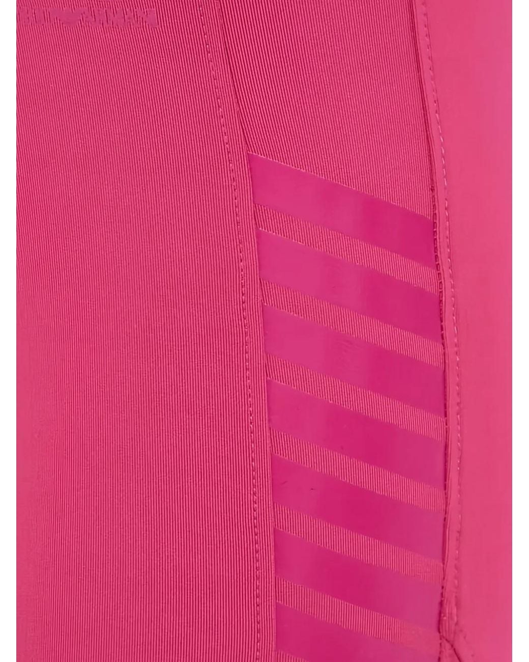 EA7 Pink Striped-Detail Leggings