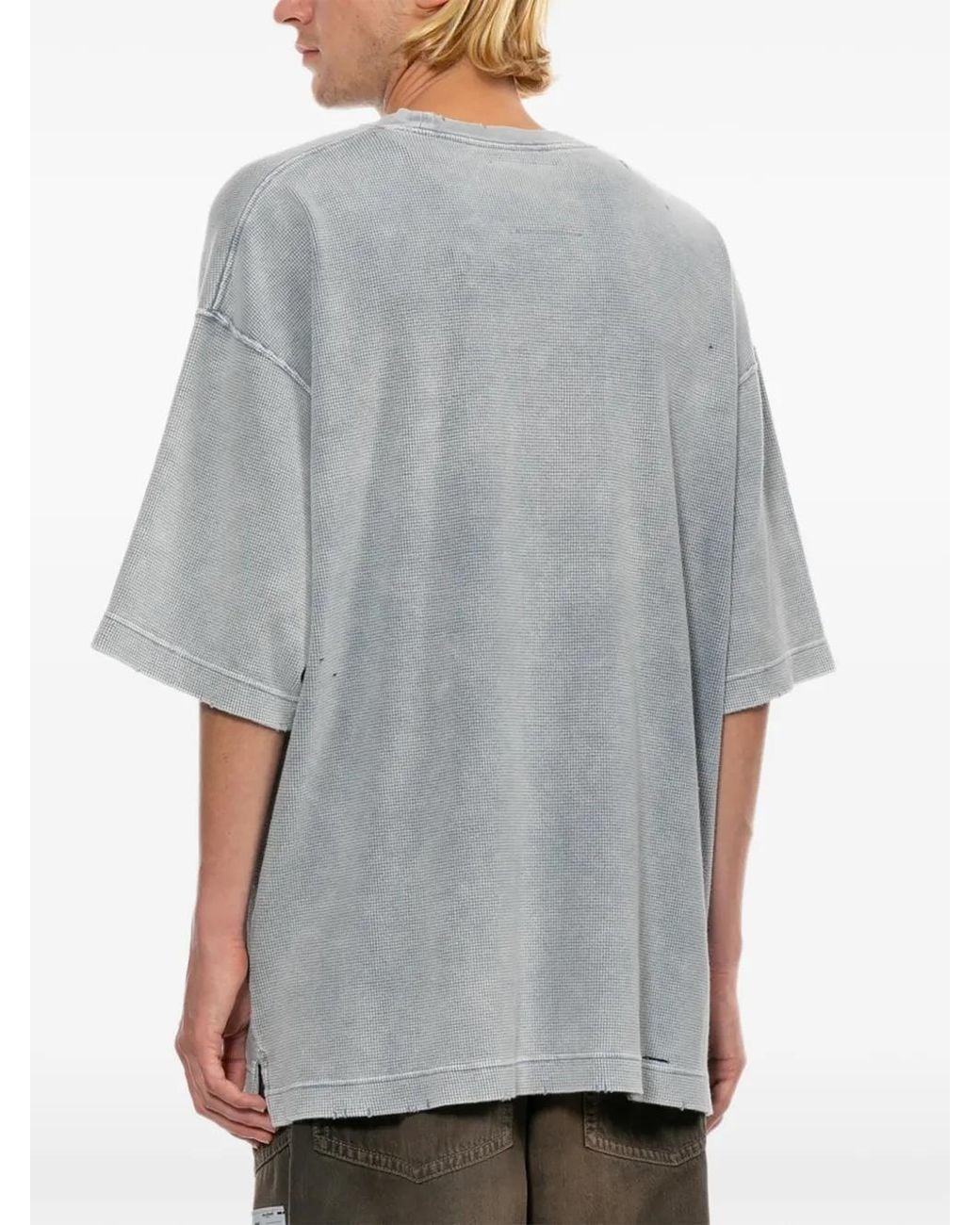 Maison Mihara Yasuhiro Gray Logo-Embroidered T-Shirt for men