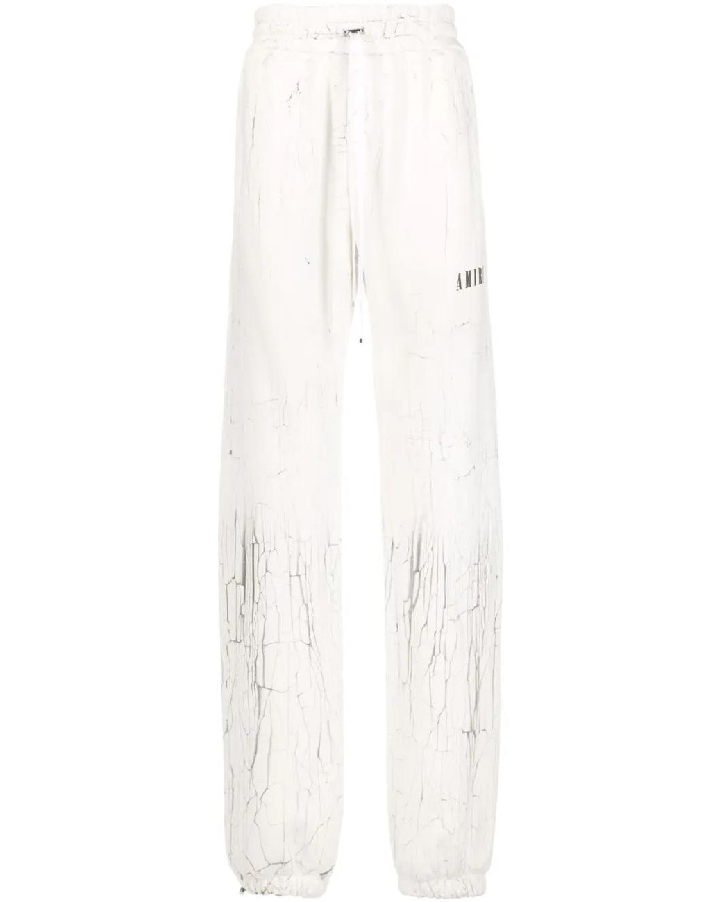 Amiri White Cracked-Print Track Pants for men