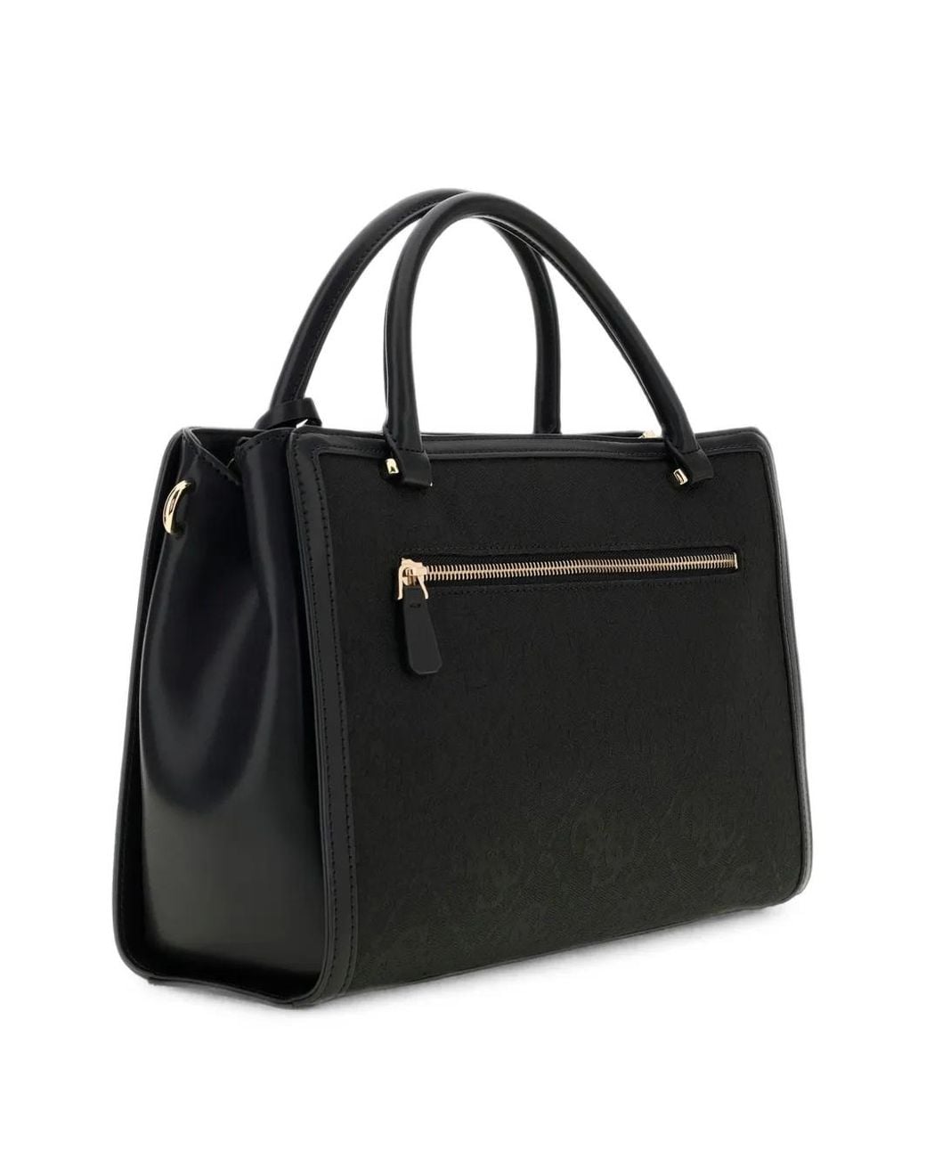 Guess Black Audrey Monogram-Pattern Tote Bag