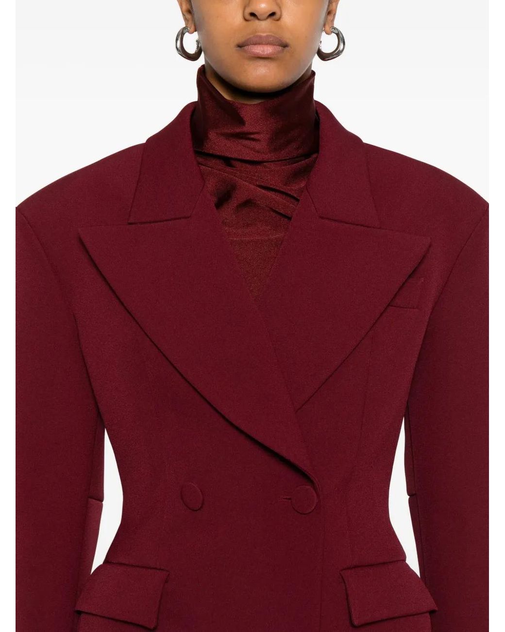 ANDAMANE Red Double-Breasted Jacket