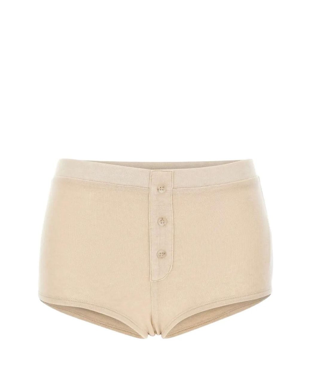 Entire studios Natural Booty Micro-Ribbed Shorts