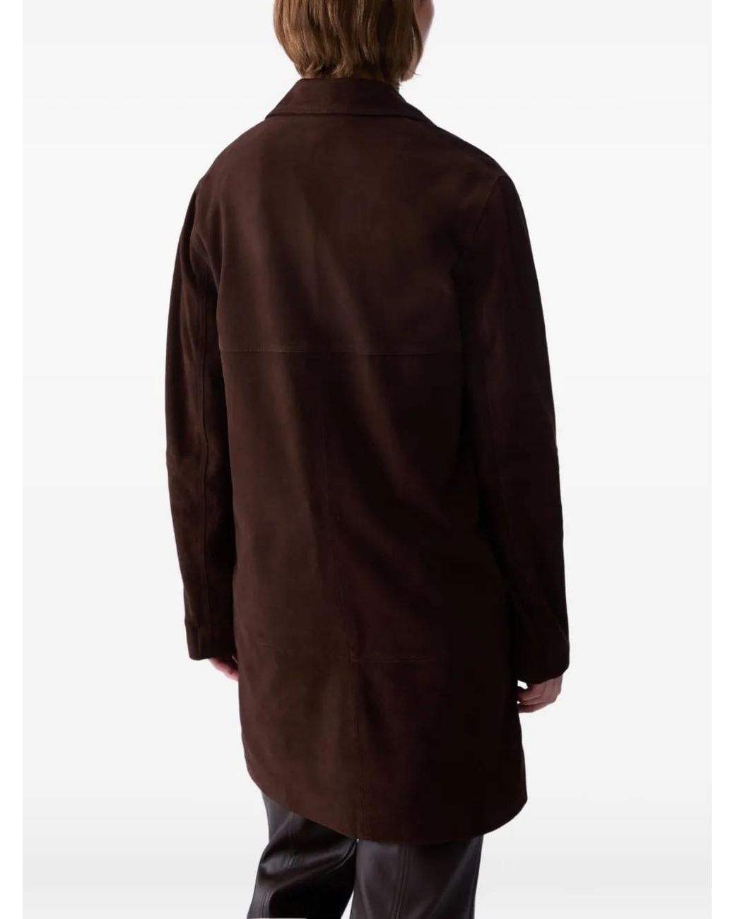 Liu Jo Brown Long Suede Jacket