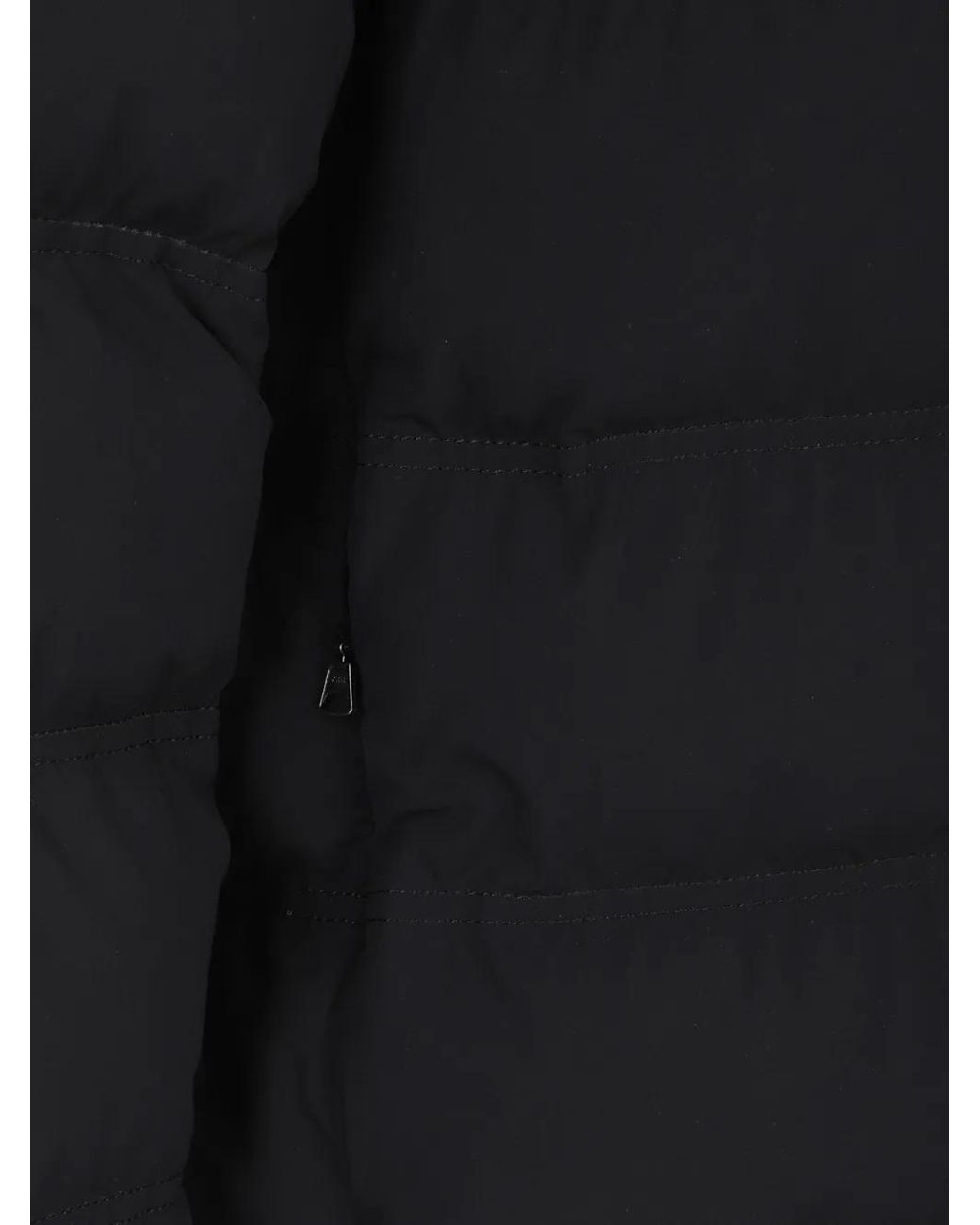 Aspesi Black Hooded Zip-Up Jacket for men