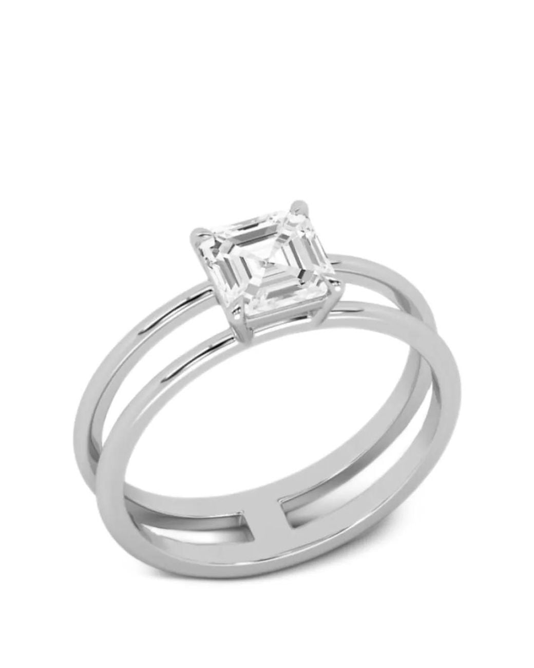 SOLO for Diamonds White X Roxolana Diamond Double-Band Ring