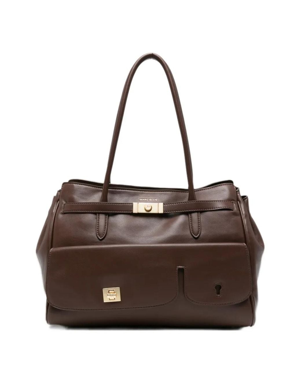 Marc Ellis Brown Buckle-Detail Shoulder Bag