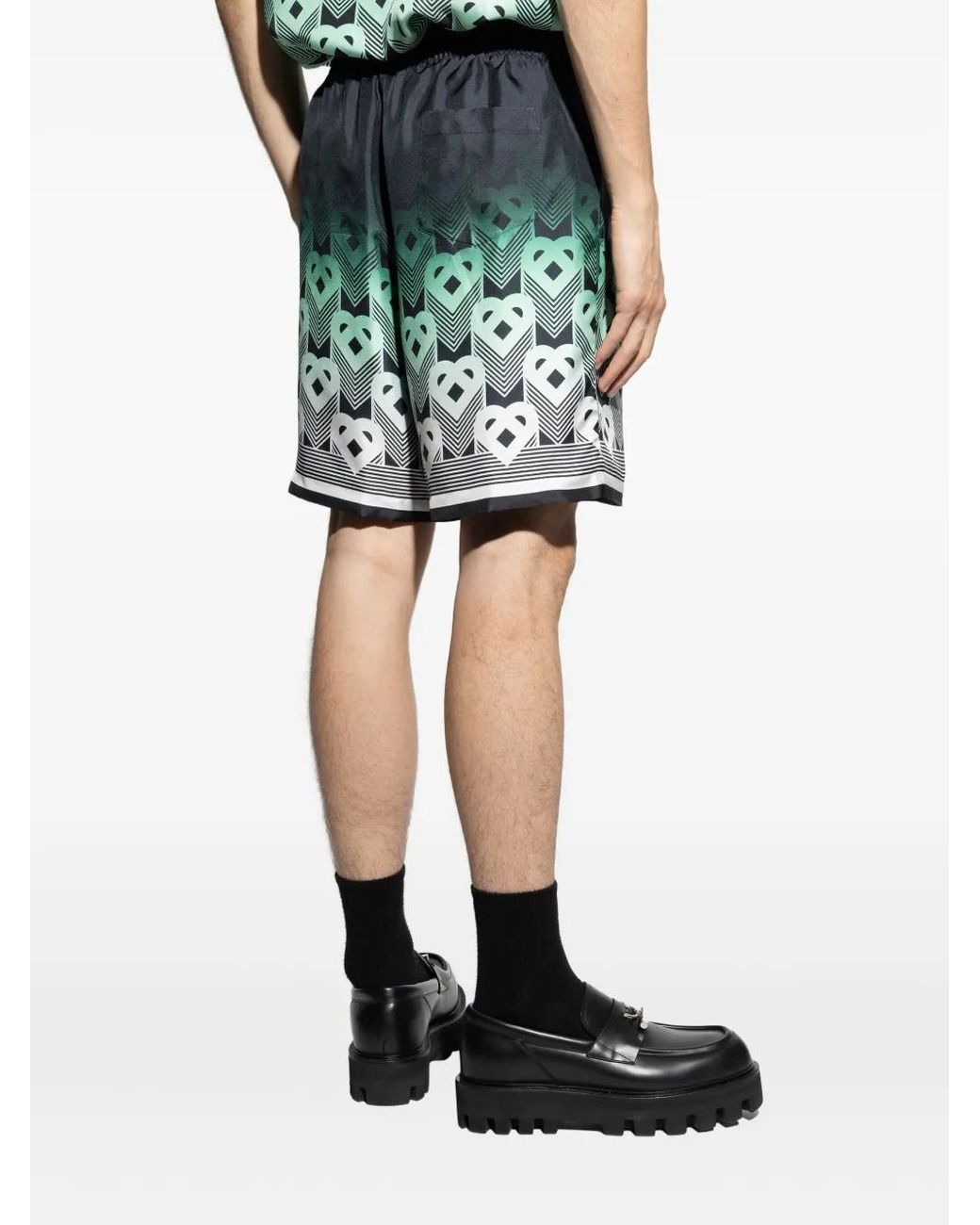 Casablanca Green Gradient Monogram Shorts for men