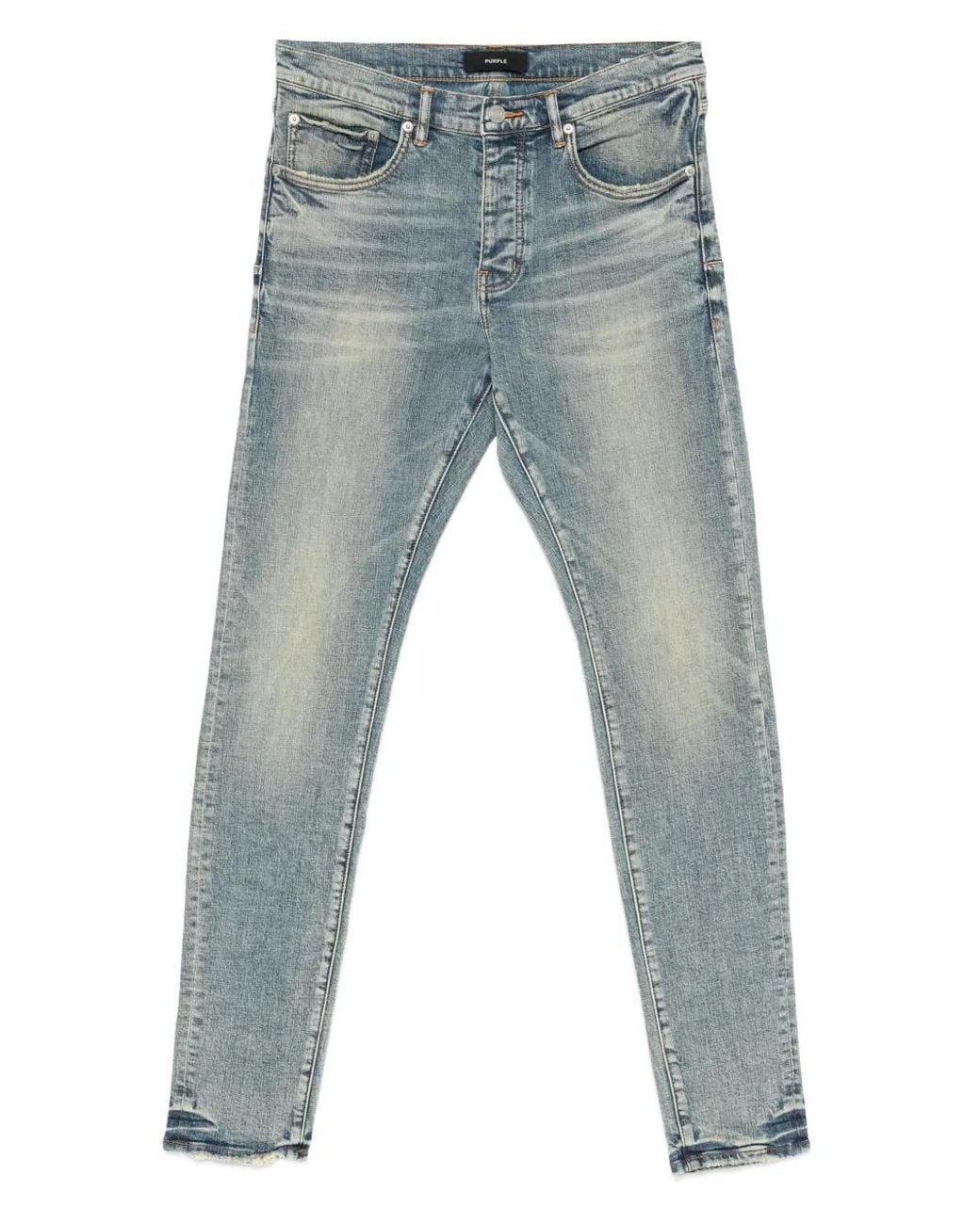 Purple Brand Blue Belt-Loop Jeans for men
