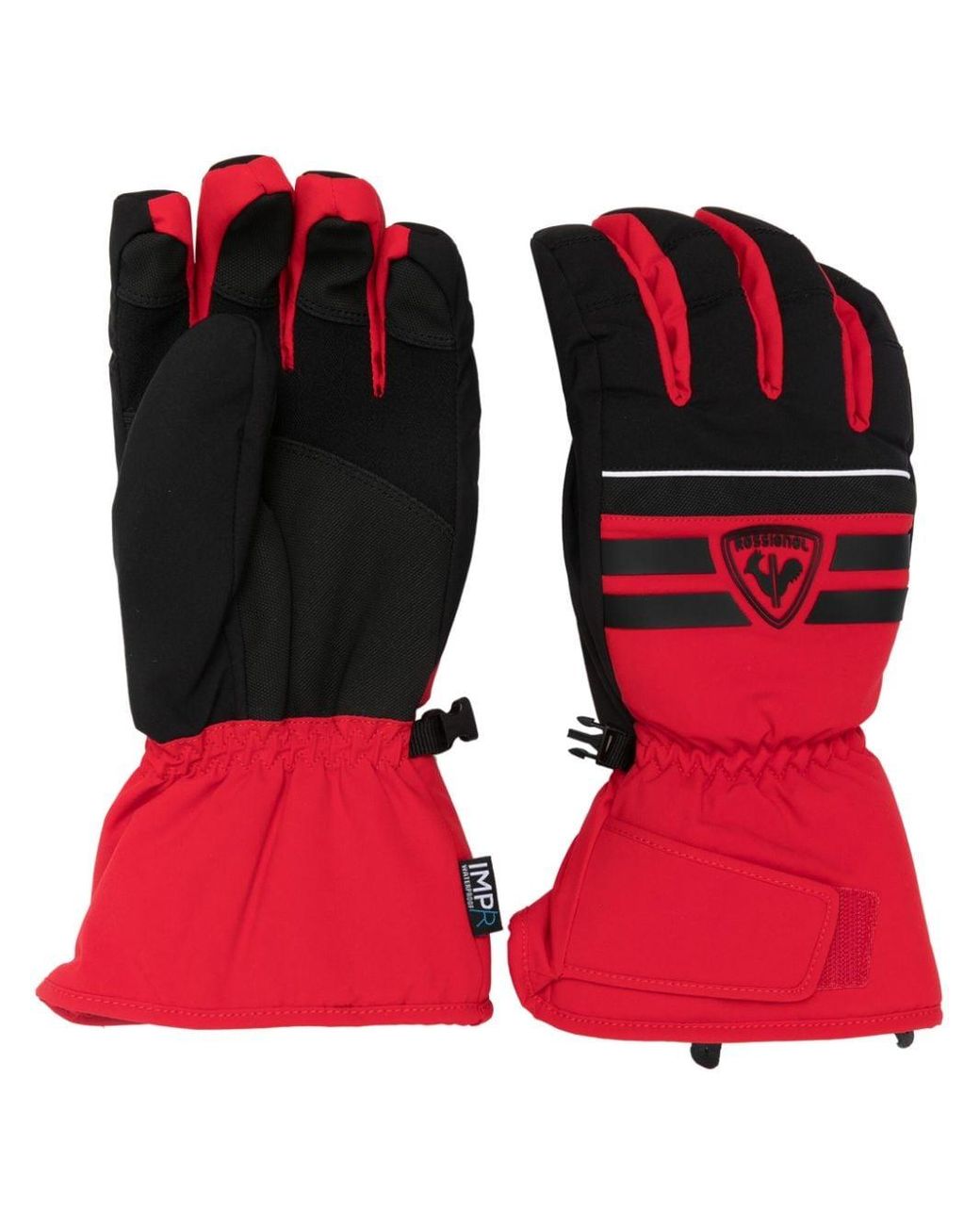 Rossignol Striped Logo-patch Gloves in Red for Men | Lyst