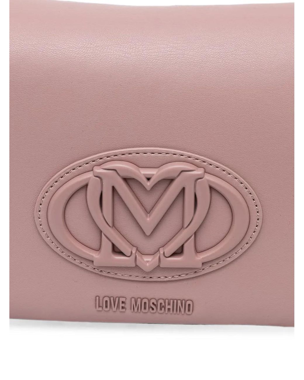 Love Moschino Pink Logo-Plaque Tote Bag