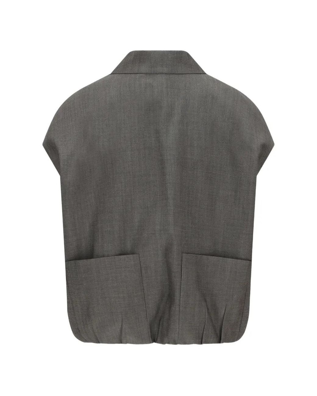 Fendi Gray Buttoned Jacket
