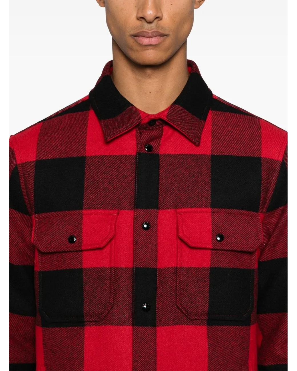 Woolrich Karierte Jacke Mit Büffel in Red für Herren